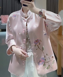藏月新中式上衣唐装中国风，女装年轻款，2023民族风刺绣高端旗袍外套