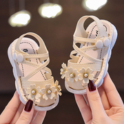 女童凉鞋夏季可爱包头公主鞋，防滑软底防踢婴幼儿0-3岁宝宝学步鞋