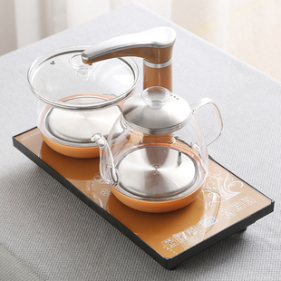 全自动上水加水智能玻璃电热，烧水壶茶具，家用平板电磁泡茶炉三合一