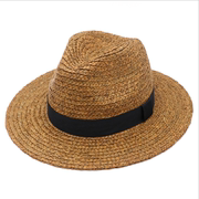 63cm大码帽子男拉菲草大头围，草编礼帽英伦，沙滩帽防晒草帽女春夏天