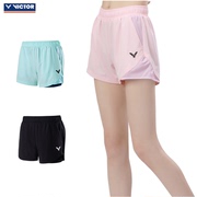 victor胜利羽毛球运动短裤，女款训练系列梭织运动短裤r-31208