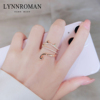 lynnroman日系设计可爱小猫戒指，女ins潮个性小众，开口可调节食指戒