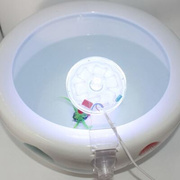 陶瓷圆缸专用照明灯圆形鱼缸，防水灯吸盘式小圆，灯鱼盆水草布景灯光