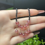 草莓晶尖晶石项链 小众高级仙女百搭送女友送闺蜜礼物