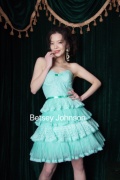 90s Betsey Johnson美式复古甜心薄荷绿蕾丝抹胸蛋糕连衣裙孤品