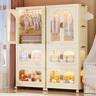 宝宝衣柜婴儿衣服收纳柜儿童，小衣橱家用零食，整理箱塑料卧室储物柜