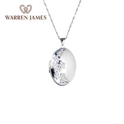 Warren James小众轻奢纯银设计感椭圆形相片小盒坠子纪念项链女潮