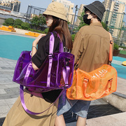 健身包旅行包透明轻便沙滩包防水(包防水)夏季运动瑜伽女行李袋手提男旅游