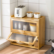 定制厨房专用小柜子，靠墙储物柜台上桌面，置物架碗盘碟收纳多层柜式