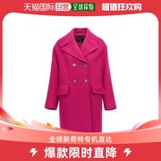 香港直邮潮奢pinko品高女士，双排扣长袖大衣