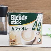 日本进口AGF blendy stick原味牛奶咖啡拿铁速溶咖啡三合一