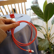 红色系贴纸cp!数据线，保护绳苹果安卓通用耳机，绕绳防折断缠绕线