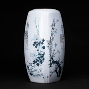 景德镇陶瓷博古架仿古花瓶，插花干花富贵竹，中式客厅装饰品瓷器摆件