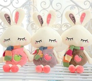 love兔子围巾小白兔公仔毛绒玩具，布娃娃婚庆玩偶女孩儿童小号礼物