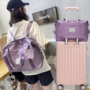 手提旅行包大容量女轻便待产包收纳袋短途行李袋双肩折叠防水运动