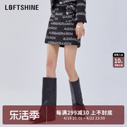 loftshine珞炫a字半身裙，舒适复古时尚，短裙22115084