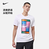 Nike耐克男网球T恤圆领针织宽松LOGO棉质短袖运动上衣FQ4935