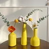 ins风北欧黄色磨砂，花瓶陶瓷干花，插花瓶电视柜客厅桌面装饰摆件