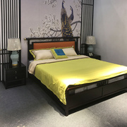 新中式实木床现代中式1.8米双人床，1.5米样板房卧室，酒店别墅家具