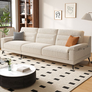 意式极简棉麻布艺沙发组合现代简约小户型客厅直排家用布沙发