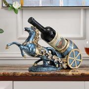 厂欧式创意复古葡萄红酒架马摆件酒柜装饰品摆设现代家用酒瓶展库