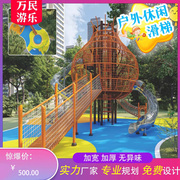 不锈钢滑梯户外儿童大型玩具，组合游乐设备幼儿园，无动力非标定制新