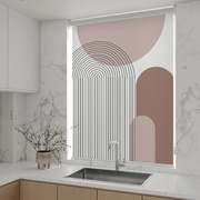 厨房卷帘窗帘遮光2024免打孔安装卷拉式防晒浴室卫生间遮阳