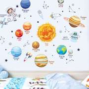 卡通墙贴儿童房间布置墙壁贴画，星球小图案宝宝卧室衣柜子贴纸自粘