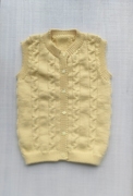 D16702 女童手工编织纯羊毛开衫背心 7-8岁（定制）