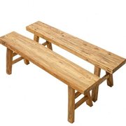 老榆木餐桌实木餐桌榆木桌子长方形家用饭桌饭店桌椅组合原木大板