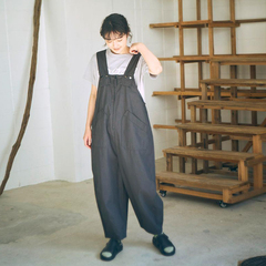 棉麻背带裤春夏季女森系