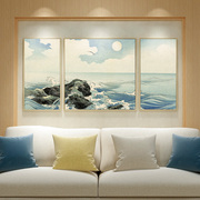 日式浮世绘装饰画神奈川冲浪里挂画日本和风日料店壁挂居酒屋壁画