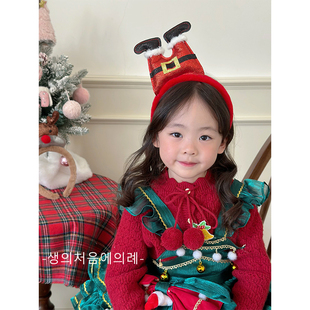 倒立圣诞老人麋鹿圣诞节头饰发箍儿童装扮装饰品宝宝配饰女童饰品