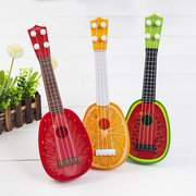 儿童迷你水果吉他玩具，尤克里里仿真四弦可弹奏早教益智仿真乐器