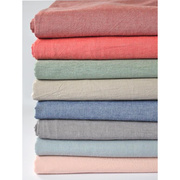 色织水洗棉布料，日式全棉纯色素色，纯棉床笠床品布料面料