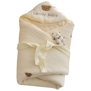 婴儿抱被纯棉新生儿用品0-12个月宝宝外出包被秋冬加厚襁褓巾裹被