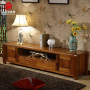 高端乌金木电视柜纯实木中式简约现代家具客厅地柜储物柜PK胡桃木