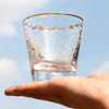 日式锤纹杯水晶玻璃杯家用水具金边水杯办公室茶杯果汁杯牛奶杯子