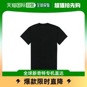 香港直邮MOSCHINO 女士黑色棉质白色字母LOGO印花圆领短袖T恤T恤