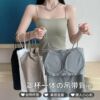长款吊带背心女外穿内搭打底防走光内衣，美背一体固定式带胸垫抹胸