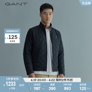 gant甘特春夏男士复古保暖立领绗缝，短款棉服外套7006080