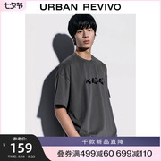 UR2023秋季男装潮酷少年感熊猫图案印花多彩短袖T恤UMV432180