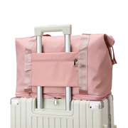 可折叠挂套拉杆箱上的行李袋，女短途手提大容量旅游旅行包轻便收纳