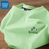 真维斯浅绿色短袖T恤女2024设计感小众上衣学生纯棉半袖夏季