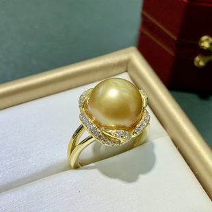 diy配件s925纯银复古时尚珍珠，戒指指环空托半成品手饰戒托材料