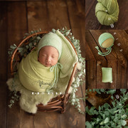 KD套组复古风新生道具婴儿满月宝宝摄影主题儿童拍照衣服