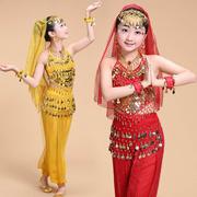 印度舞蹈服装女儿童少儿，肚皮舞演出服套装，新疆舞天竺表演服