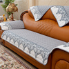 真皮沙发防滑沙发垫子沙发套罩老式一二三真皮沙发专用坐垫盖布巾