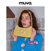 muva简约高级感腋下包真皮(包真皮)设计师牛皮法棍包女士单肩包包2022