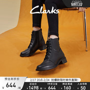 clarks其乐女鞋梅系列，马丁靴秋冬靴子工装英伦牛皮女靴